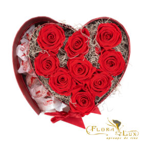 Cutie Inimă cu Trandafiri foto 2